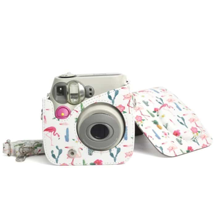 Flamingo-Kaktus-Muster PU-Leder Schutz Kamera Tasche für Fujifilm Instax Mini 7S / 7C Kamera – Bild 10