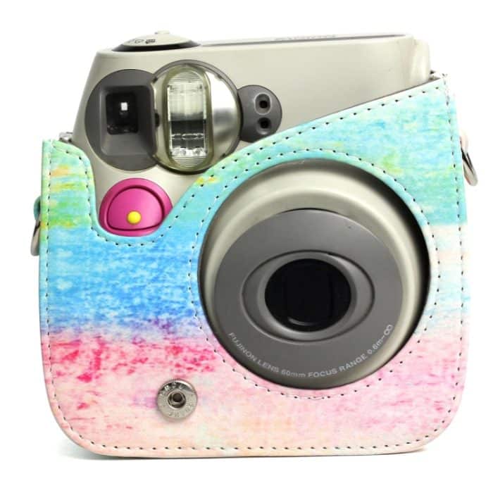 Regenbogen Ölgemälde Muster PU Lederschutz Kameratasche für FUJIFILM Instax Mini 7S / 7C Kamera – Bild 5