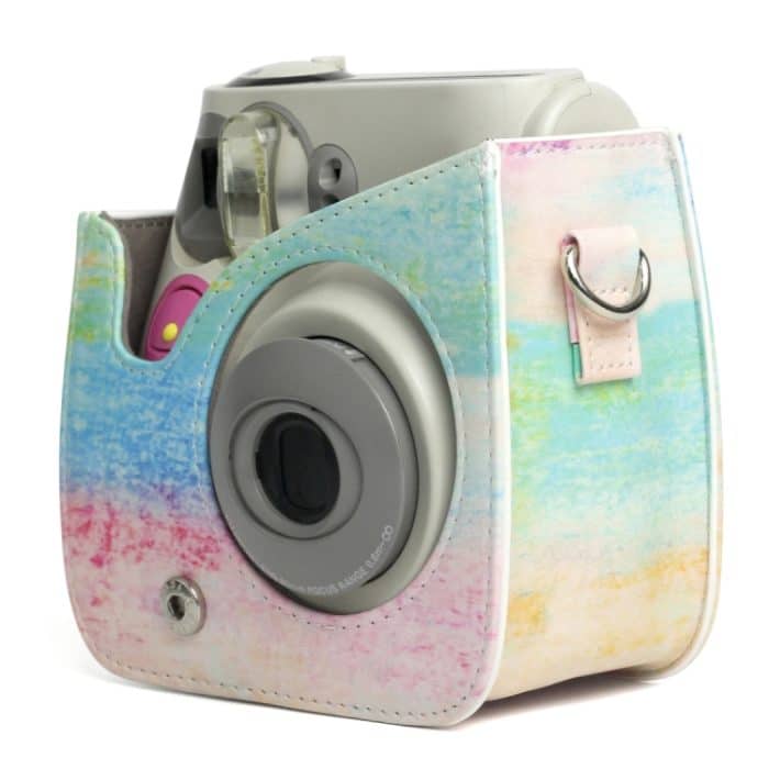 Regenbogen Ölgemälde Muster PU Lederschutz Kameratasche für FUJIFILM Instax Mini 7S / 7C Kamera – Bild 6