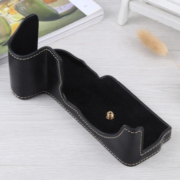 1/4 Zoll Gewinde PU-Leder Kamera-Halbgehäusebasis für FUJIFILM GFX 50S, For FUJIFILM GFX 50S – Bild 2