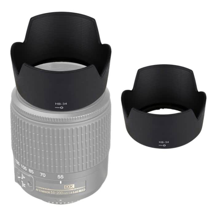 HB-34 Lens Hood Shade für Nikon 55-200 mm 1: 4-5,6 G ED Lens – Bild 4