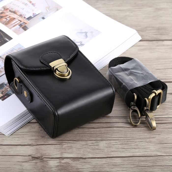 Ganzkörper-Kameratasche mit Schnallenverschluss aus PU-Leder mit Handschlaufe und Umhängeband für Canon G7X II / G9X Mark II, Sony RX100 / M2, For G7X II, For RX100 – Bild 1