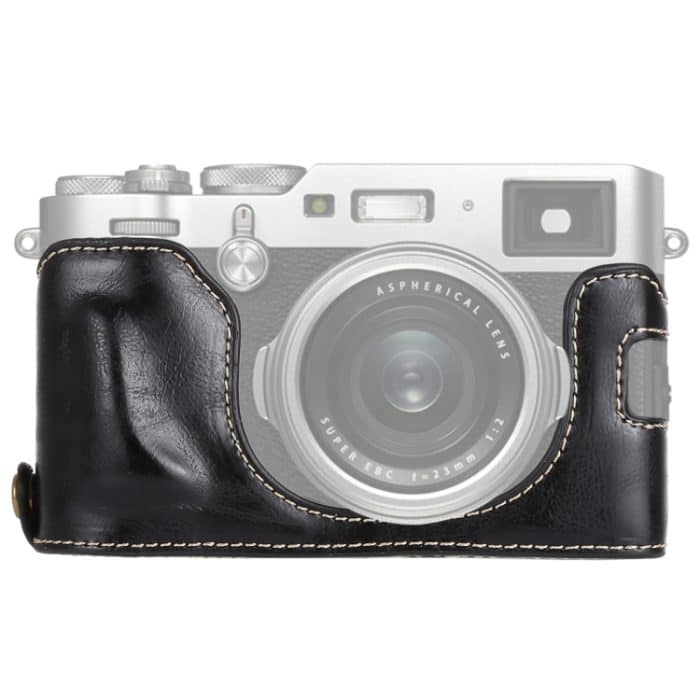 1/4 Zoll Gewinde PU-Leder-Kamera-Halbgehäusebasis für FUJIFILM X100F, For FUJIFILM X100F – Bild 1