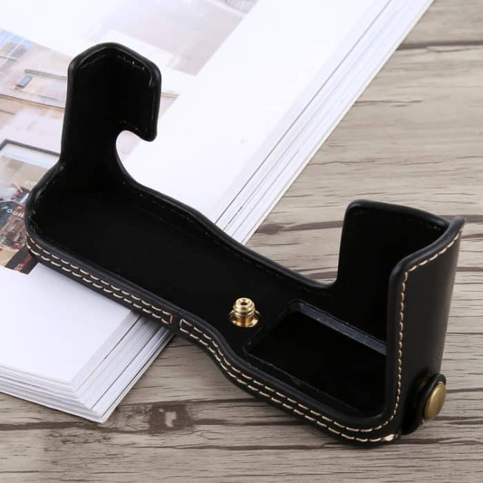 1/4 Zoll Gewinde PU-Leder-Kamera-Halbgehäusebasis für FUJIFILM X-T10 / X-T20, For FUJIFILM XT10, For FUJIFILM  XT10 – Bild 3
