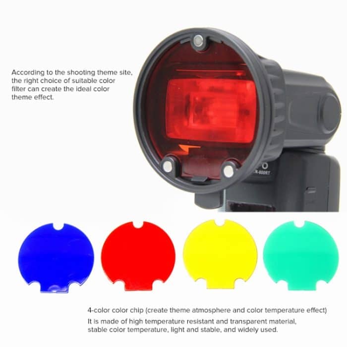 TRIOPO TR-08 Flash Speedlite Wabenmagnet-Fixier-Softbox-Kits mit 4 magnetischen Farbfiltern – Bild 6