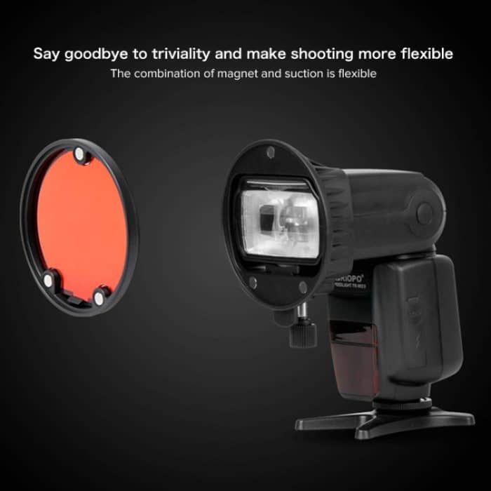 TRIOPO TR-08 Flash Speedlite Wabenmagnet-Fixier-Softbox-Kits mit 4 magnetischen Farbfiltern – Bild 8