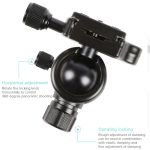 TRIOPO 652 Horizontalarm-Stativhalterung Schnellverschluss-Mittelsäulenauslegerhalterung mit Stativkugelkopf – Bild 9