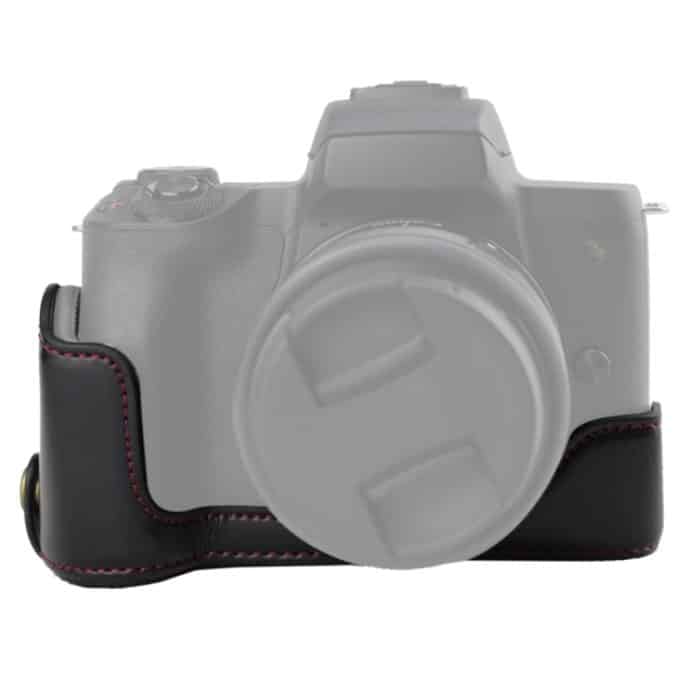 1/4 Zoll Gewinde PU-Leder Kamera-Halbgehäusebasis für Canon EOS M50 / M50 Mark II, For Canon EOS M50 – Bild 1