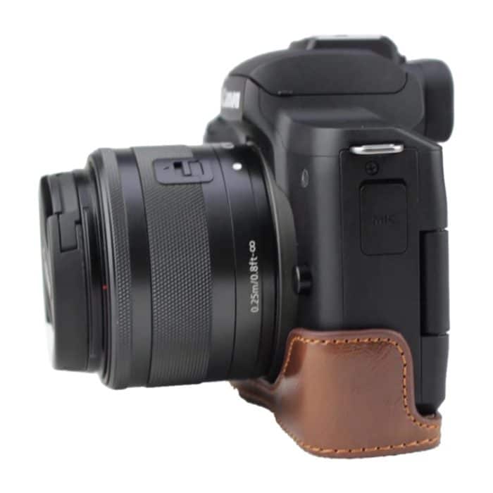 1/4 Zoll Gewinde PU-Leder Kamera-Halbgehäusebasis für Canon EOS M50 / M50 Mark II, For Canon EOS M50 – Bild 4