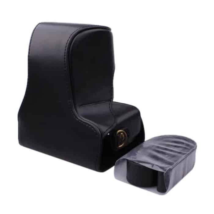 Ganzkörperkamera-PU-Ledertasche mit Riemen für Canon EOS M200 (15–55 mm Objektiv) – Bild 3