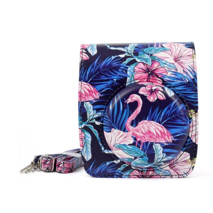 Flamingo Pattern PU Lederschutz Kameratasche für FUJIFILM Instax Mini90 Kamera – Bild 1