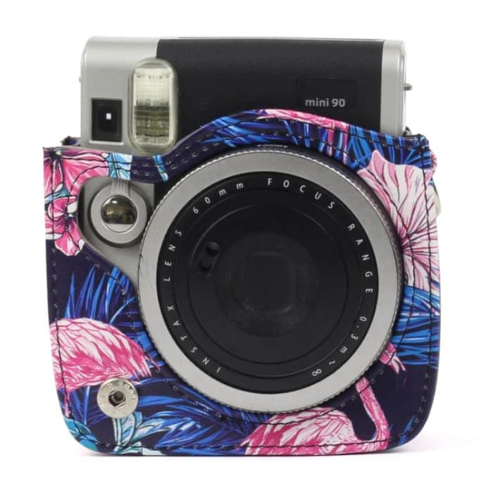 Flamingo Pattern PU Lederschutz Kameratasche für FUJIFILM Instax Mini90 Kamera – Bild 7