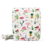 Flamingo Cactus Pattern PU Lederschutz Kameratasche für FUJIFILM Instax Mini90 Kamera