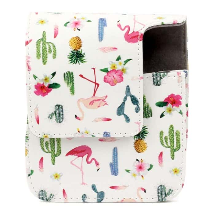 Flamingo Cactus Pattern PU Lederschutz Kameratasche für FUJIFILM Instax Mini90 Kamera – Bild 3
