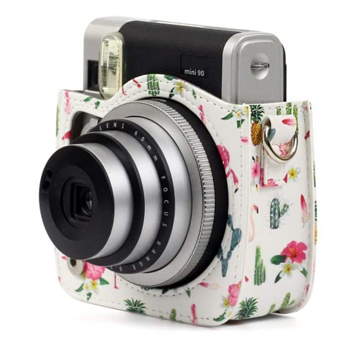 Flamingo Cactus Pattern PU Lederschutz Kameratasche für FUJIFILM Instax Mini90 Kamera – Bild 9