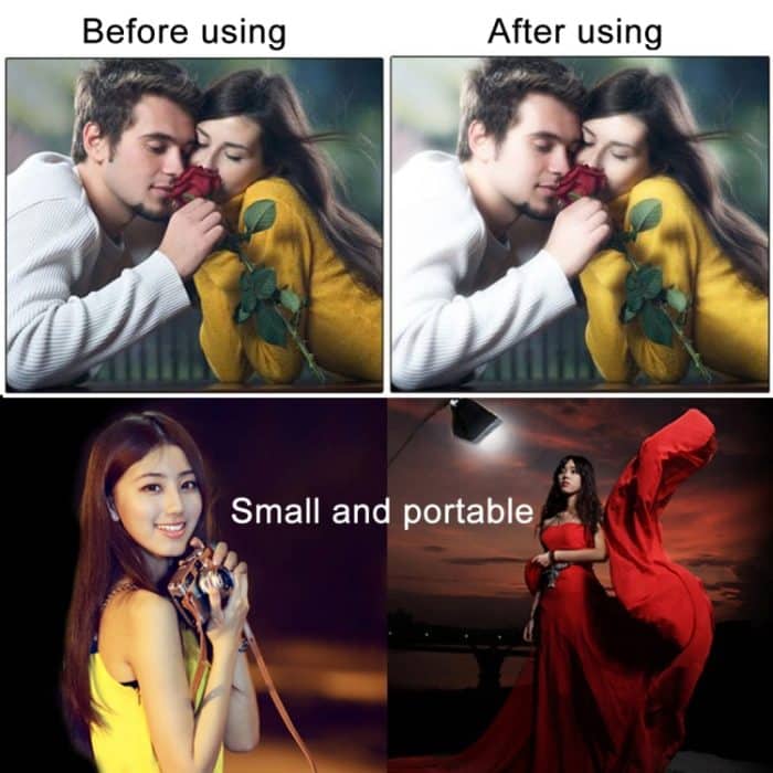 30 cm Universal Round Style Flash Folding Softbox ohne Blitzlichthalter (Schwarz + Weiß) – Bild 9