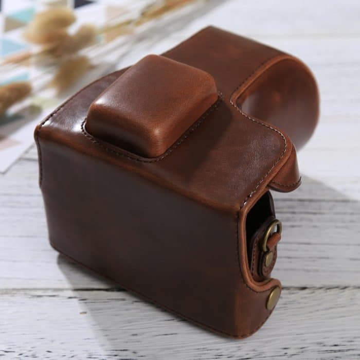 Ganzkörper-Kameratasche aus PU-Leder mit Trageriemen für Samsung NX300, For NX300(White), For Samsung NX300 – Bild 4