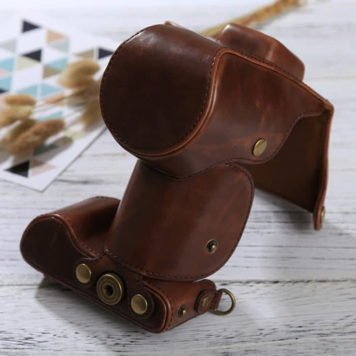 Ganzkörper-Kameratasche aus PU-Leder mit Trageriemen für Samsung NX300, For NX300(White), For Samsung NX300 – Bild 6