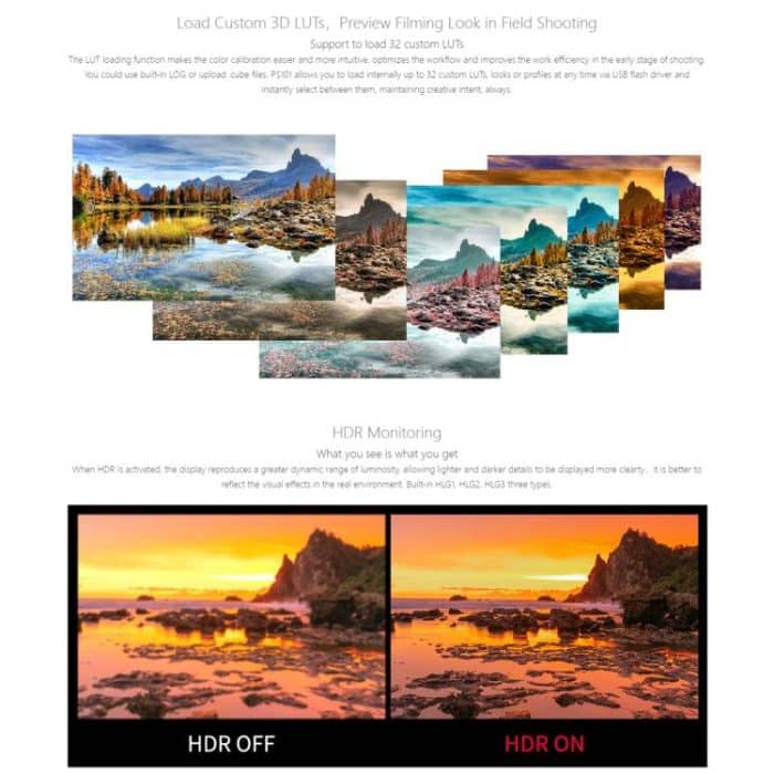 FEELWORLD PS101 Dreifach-10,1-Zoll-Monitor mit vertikalem Display, tragbare Schutzhülle mit hoher Helligkeit von 1000 Nit – Bild 10