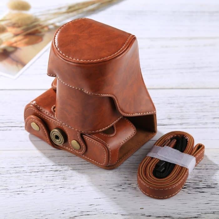 Ganzkörperkamera-PU-Ledertasche mit Riemen für FUJIFILM XT10 / XT20 (16–50 mm/18–55 mm Objektiv), For FUJI XT10, For FUJI  XT10 – Bild 5