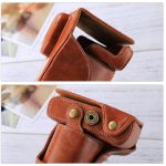 Ganzkörperkamera-PU-Ledertasche mit Riemen für FUJIFILM XT10 / XT20 (16–50 mm/18–55 mm Objektiv), For FUJI XT10, For FUJI  XT10 – Bild 8