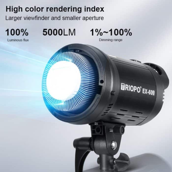 TRIOPO EX-60W Studio Flash Integriertes Ableitungswärmesystem mit EX-60III LED-Einzellampe – Bild 7