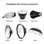 TRIOPO Oubao TTR300W Studio Flash mit E27 150W Glühbirne – Bild 7