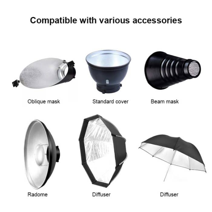 TRIOPO Oubao TTR300W Studio Flash mit E27 150W Glühbirne – Bild 7