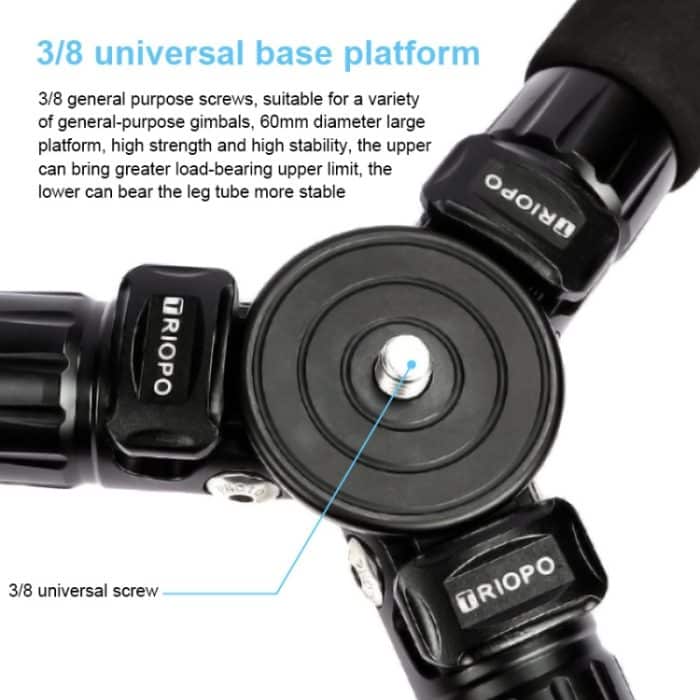 TRIOPO GS2808 Camcorder Fotografie Kein axialer Stativhalter aus Kohlefaser mit Kugelkopf, Belastung: 15 kg – Bild 6