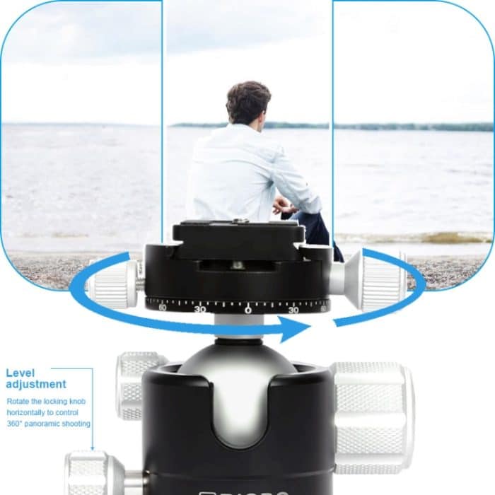 TRIOPO GS2808 Camcorder Fotografie Kein axialer Stativhalter aus Kohlefaser mit Kugelkopf, Belastung: 15 kg – Bild 10