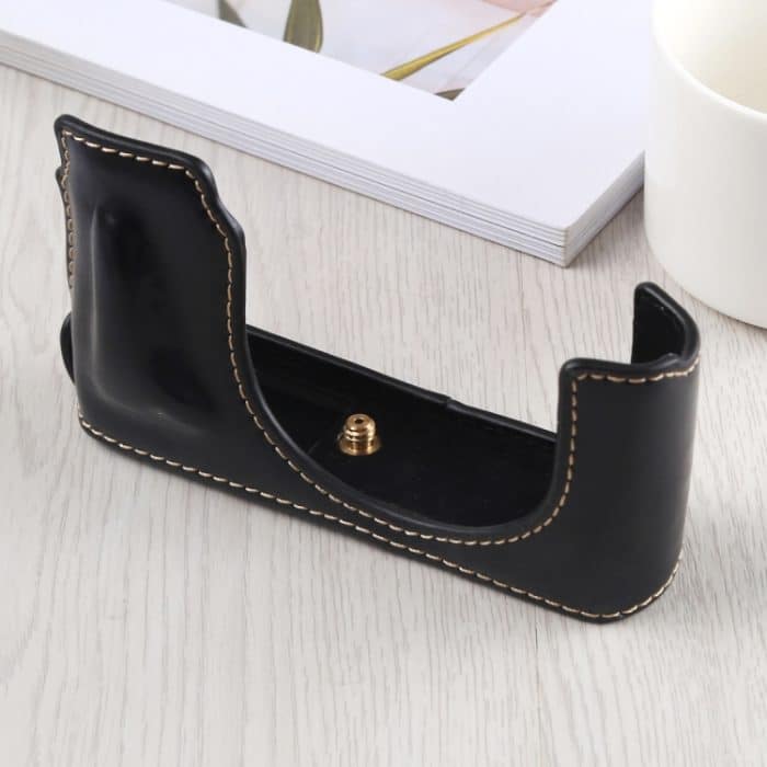 1/4 Zoll Gewinde PU-Leder Kamera-Halbgehäusebasis für Leica D'LUX TYP 109, For Leica D109, For Leica D901 – Bild 2