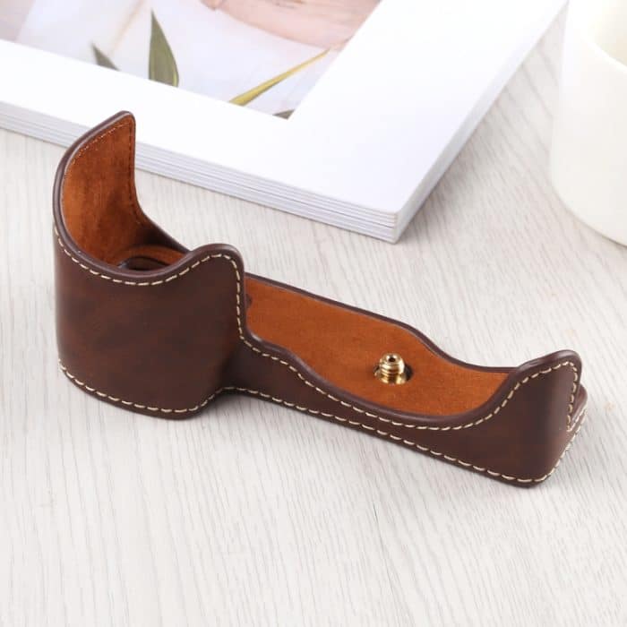 1/4 Zoll Gewinde PU-Leder-Kamera-Halbgehäusebasis für Sony A6400 / ILCE-A6400, For Sony A6400 – Bild 2