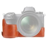 1/4-Zoll-Gewinde PU-Leder-Kamera-Halbgehäusebasis für Nikon Z6 / Z7, For Nikon Z6
