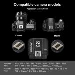Blitzauslöser, TRIOPO G2 Wireless Flash Trigger 2.4G Empfangen / Senden von TTL-Hochgeschwindigkeitsauslösern für Canon-Kameras – Bild 9