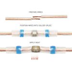 100 Stück AWG16-14 1,5–2,5 mm Dichtungs-Wärmeschrumpf-Stoßdrahtverbinder, blaue Anschlüsse, Löthülse, 1.5-2.5mm Blue – Bild 4