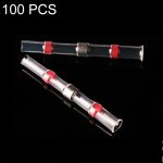 100 Stück AWG22-18 0,5–1,5 mm Dichtung, Wärmeschrumpf-Stoßdrahtverbinder, rote Anschlüsse, Löthülse, 0.5-1.5mm Red
