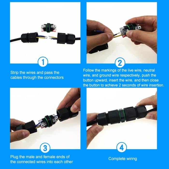 XY-16 IP68 Wasserdichter 3-poliger gerader Kabelstecker – Bild 6
