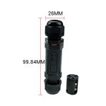 XY20 IP68 Wasserdichter 3-poliger gerader Kabelstecker – Bild 3