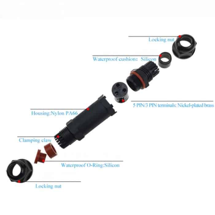 XY20 IP68 Wasserdichter 3-poliger gerader Kabelstecker – Bild 7