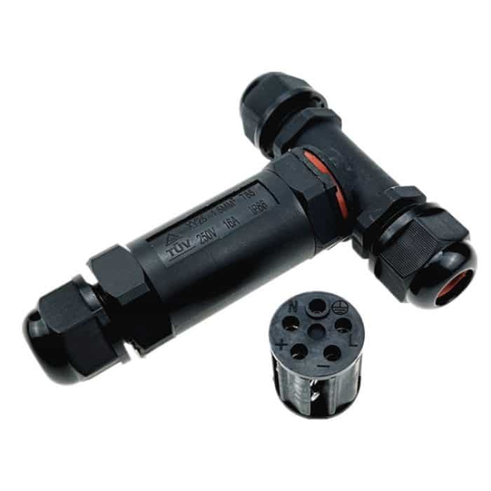 XY25 IP68 Wasserdichter 5-poliger T-Kabelstecker – Bild 1