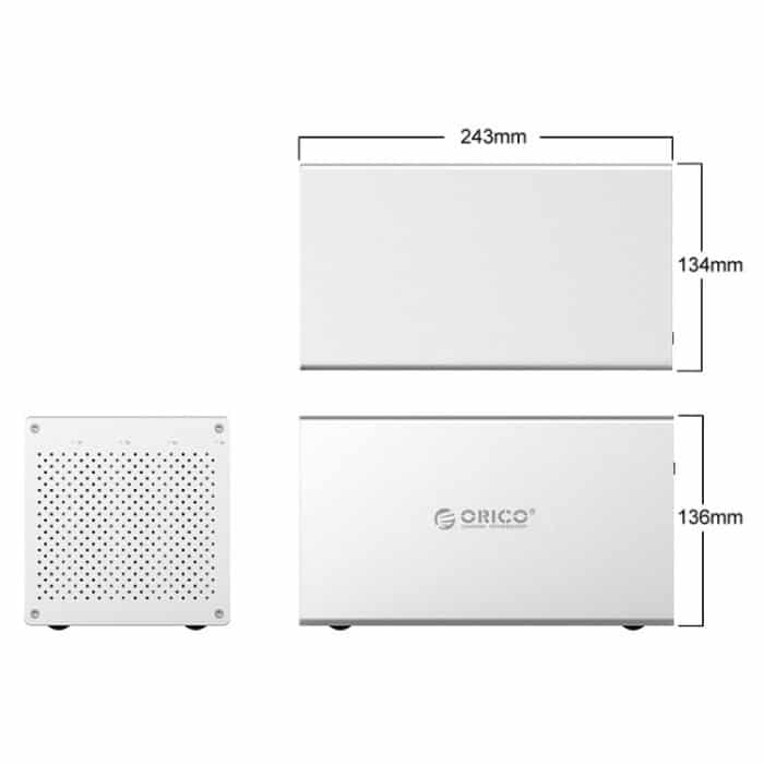ORICO Honeycomb Serie WS400C3 SATA 3,5 Zoll USB-C / Typ C 4-fach Gehäuse aus Aluminiumlegierung HDD / SSD-Gehäuse, maximale Unterstützungskapazität: 40 TB – Bild 4