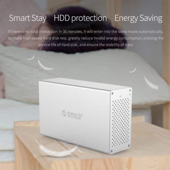 ORICO Honeycomb Serie WS400U3 SATA 3,5 Zoll USB 3.0 4-fach HDD / SSD-Gehäuse aus Aluminiumlegierung, maximale Unterstützungskapazität: 40 TB – Bild 10