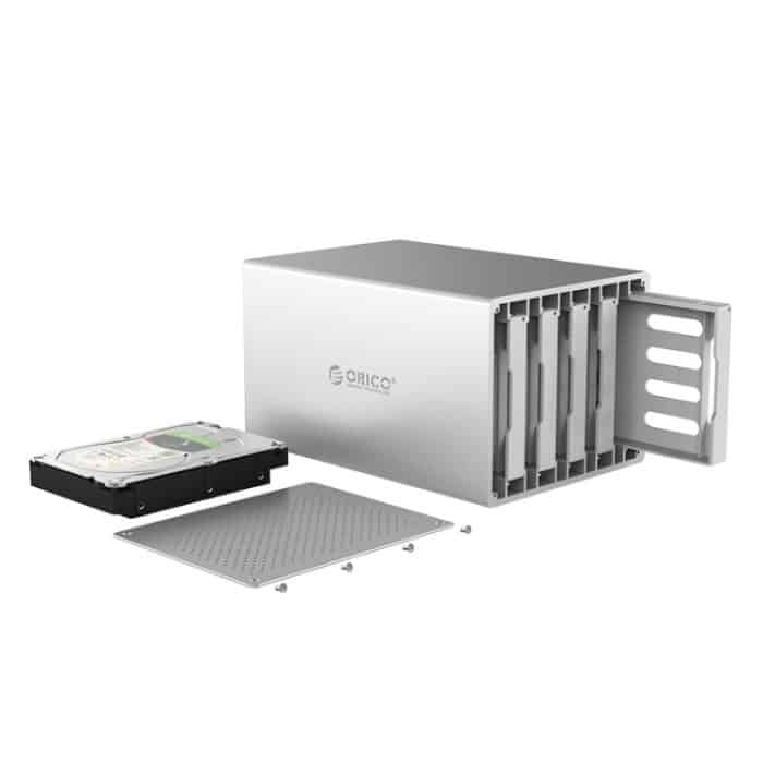 ORICO Honeycomb Serie WS500RC3 SATA 3,5 Zoll USB-C / Typ C 5-fach Aluminiumlegierung HDD / SSD-Gehäuse mit Raid, maximale Unterstützungskapazität: 50 TB – Bild 3