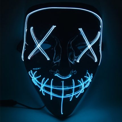 Halloween Festival Party X Gesicht Naht Mund LED Lumineszenz Maske