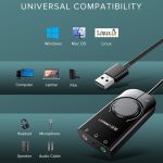 UGREEN CM109 USB an 3,5-mm-Computer-Audiokarte mit 3 Anschlüssen und Lautstärkeregelung, Länge: 15 cm – Bild 9