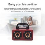 FT-4002 Holz-Wireless-Bluetooth-tragbare Retro-Subwoofer-Lautsprecher, unterstützt TF-Karte und USB-MP3-Wiedergabe, Black Wood Grain, Yellow Wood Grain, Red Wood Grain – Bild 13