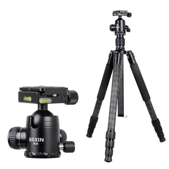 BEXIN W284C H36 Professionelles Fotostativ aus Kohlefaser für DSLR-Kameras – Bild 1