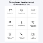 D10 Bluetooth 4.2 Tragbarer Bluetooth-Handlautsprecher aus Holz, D10(Red Wood Texture), D10(Bamboo Texture) – Bild 3