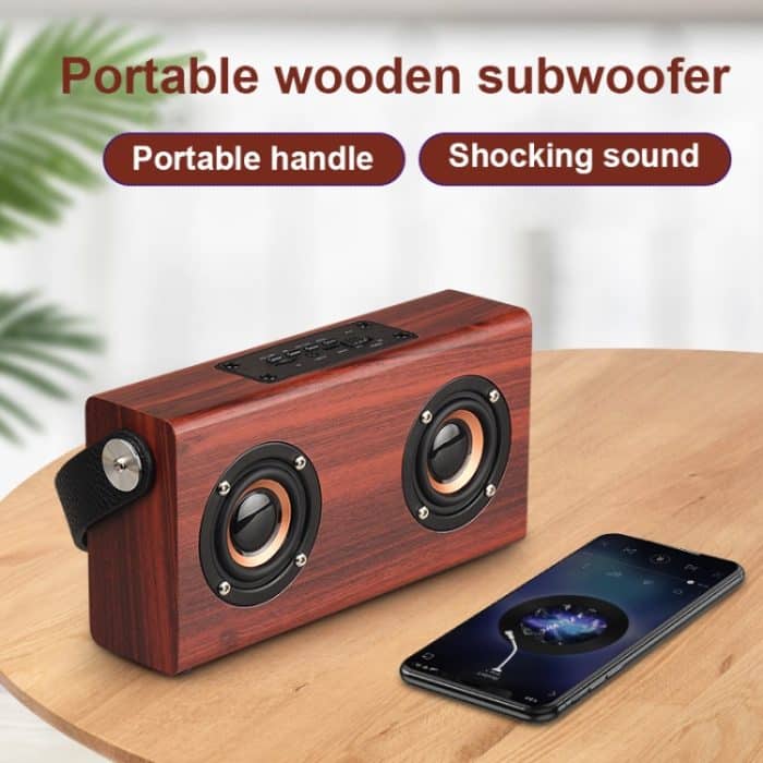 D10 Bluetooth 4.2 Tragbarer Bluetooth-Handlautsprecher aus Holz, D10(Red Wood Texture), D10(Bamboo Texture) – Bild 9