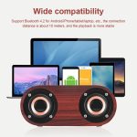 Q8 Bluetooth 4.2 Klassischer Bluetooth-Lautsprecher mit Doppelhörnern aus Holz, Q8(Red Wood Texture), Q8(Walnut Texture) – Bild 12